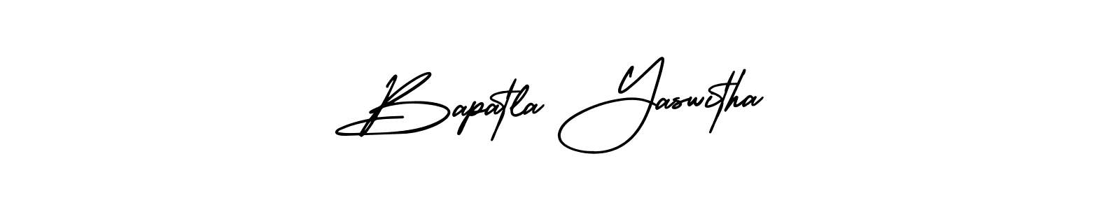 Also You can easily find your signature by using the search form. We will create Bapatla Yaswitha name handwritten signature images for you free of cost using AmerikaSignatureDemo-Regular sign style. Bapatla Yaswitha signature style 3 images and pictures png