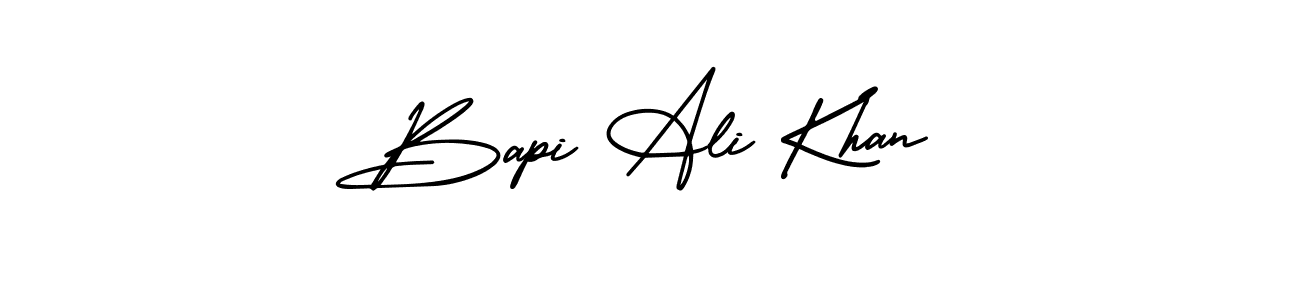 How to make Bapi Ali Khan signature? AmerikaSignatureDemo-Regular is a professional autograph style. Create handwritten signature for Bapi Ali Khan name. Bapi Ali Khan signature style 3 images and pictures png
