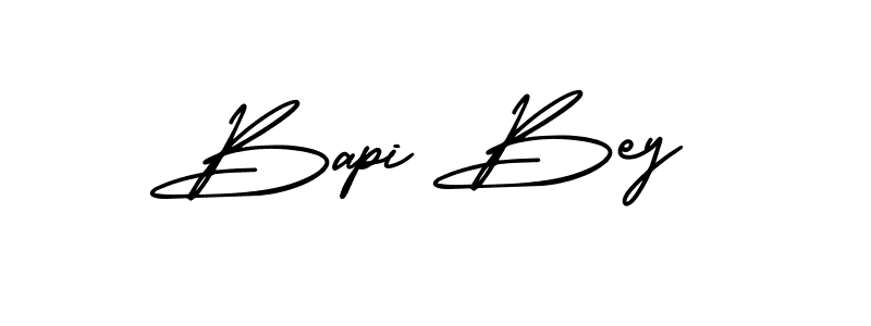How to make Bapi Bey signature? AmerikaSignatureDemo-Regular is a professional autograph style. Create handwritten signature for Bapi Bey name. Bapi Bey signature style 3 images and pictures png