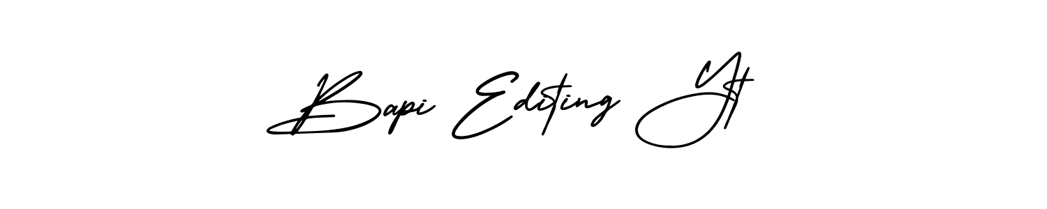 if you are searching for the best signature style for your name Bapi Editing Yt. so please give up your signature search. here we have designed multiple signature styles  using AmerikaSignatureDemo-Regular. Bapi Editing Yt signature style 3 images and pictures png