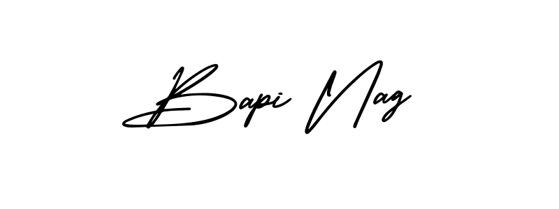 It looks lik you need a new signature style for name Bapi Nag. Design unique handwritten (AmerikaSignatureDemo-Regular) signature with our free signature maker in just a few clicks. Bapi Nag signature style 3 images and pictures png