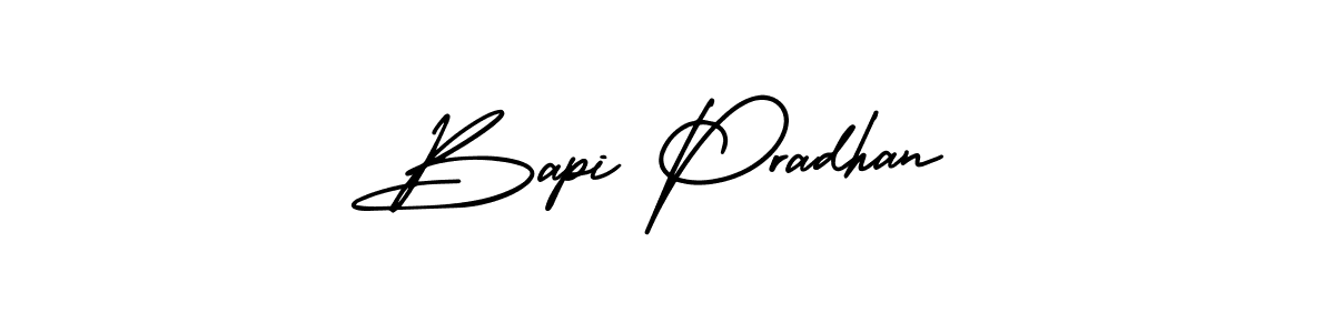Bapi Pradhan stylish signature style. Best Handwritten Sign (AmerikaSignatureDemo-Regular) for my name. Handwritten Signature Collection Ideas for my name Bapi Pradhan. Bapi Pradhan signature style 3 images and pictures png