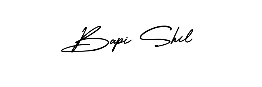 You should practise on your own different ways (AmerikaSignatureDemo-Regular) to write your name (Bapi Shil) in signature. don't let someone else do it for you. Bapi Shil signature style 3 images and pictures png