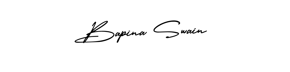 Make a short Bapina Swain signature style. Manage your documents anywhere anytime using AmerikaSignatureDemo-Regular. Create and add eSignatures, submit forms, share and send files easily. Bapina Swain signature style 3 images and pictures png