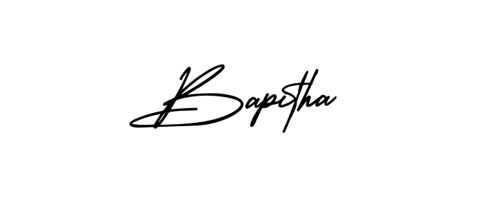 Bapitha stylish signature style. Best Handwritten Sign (AmerikaSignatureDemo-Regular) for my name. Handwritten Signature Collection Ideas for my name Bapitha. Bapitha signature style 3 images and pictures png