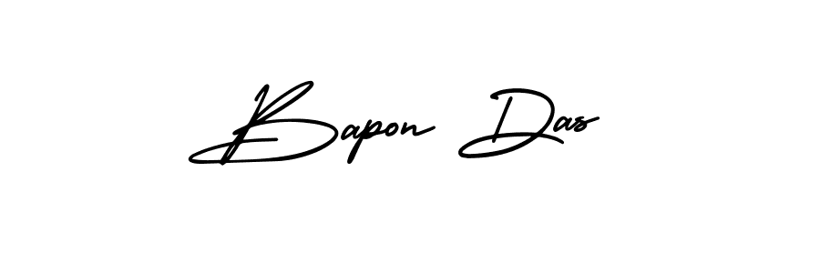 Use a signature maker to create a handwritten signature online. With this signature software, you can design (AmerikaSignatureDemo-Regular) your own signature for name Bapon Das. Bapon Das signature style 3 images and pictures png