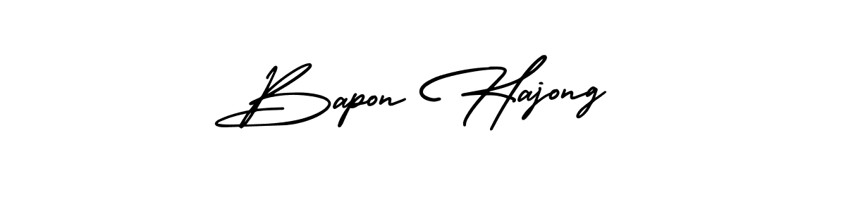Bapon Hajong stylish signature style. Best Handwritten Sign (AmerikaSignatureDemo-Regular) for my name. Handwritten Signature Collection Ideas for my name Bapon Hajong. Bapon Hajong signature style 3 images and pictures png