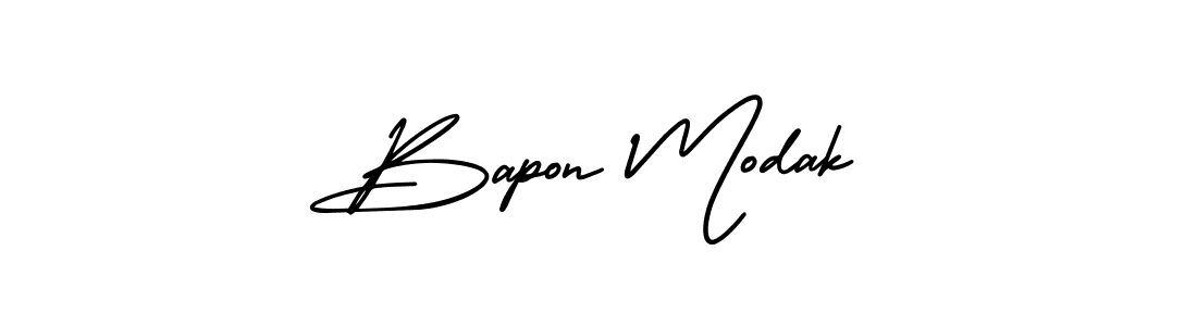 How to Draw Bapon Modak signature style? AmerikaSignatureDemo-Regular is a latest design signature styles for name Bapon Modak. Bapon Modak signature style 3 images and pictures png