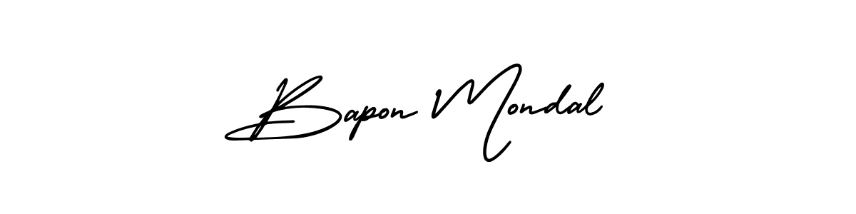 Design your own signature with our free online signature maker. With this signature software, you can create a handwritten (AmerikaSignatureDemo-Regular) signature for name Bapon Mondal. Bapon Mondal signature style 3 images and pictures png