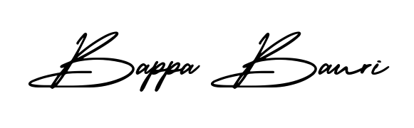 Generate high-definition signature styles for Bappa Bauri. The AmerikaSignatureDemo-Regular typeface ensures crisp legibility and sophisticated design. Bappa Bauri signature style 3 images and pictures png