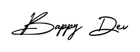 Express your personality with a custom Bappy Dev signature crafted with AmerikaSignatureDemo-Regular typography. Free transparent PNG download available. Bappy Dev signature style 3 images and pictures png