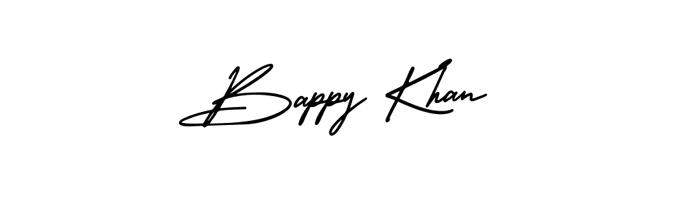 Use a signature maker to create a handwritten signature online. With this signature software, you can design (AmerikaSignatureDemo-Regular) your own signature for name Bappy Khan. Bappy Khan signature style 3 images and pictures png