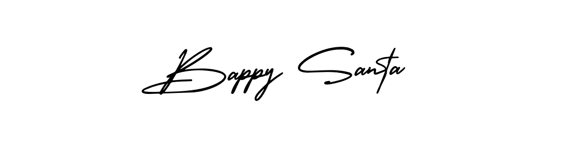 The best way (AmerikaSignatureDemo-Regular) to make a short signature is to pick only two or three words in your name. The name Bappy Santa include a total of six letters. For converting this name. Bappy Santa signature style 3 images and pictures png