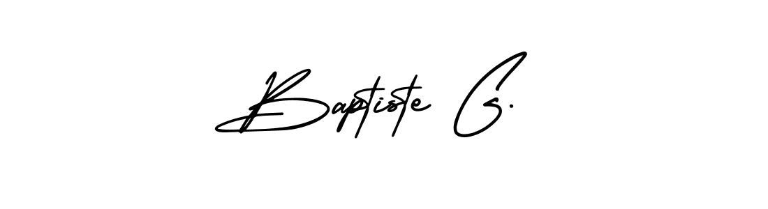 Make a beautiful signature design for name Baptiste G.. With this signature (AmerikaSignatureDemo-Regular) style, you can create a handwritten signature for free. Baptiste G. signature style 3 images and pictures png