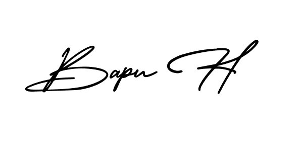 Use a signature maker to create a handwritten signature online. With this signature software, you can design (AmerikaSignatureDemo-Regular) your own signature for name Bapu H. Bapu H signature style 3 images and pictures png