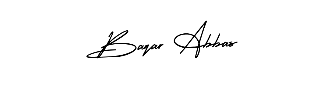 Design your own signature with our free online signature maker. With this signature software, you can create a handwritten (AmerikaSignatureDemo-Regular) signature for name Baqar Abbas. Baqar Abbas signature style 3 images and pictures png