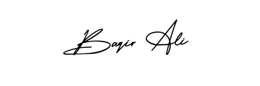 Make a beautiful signature design for name Baqir Ali. With this signature (AmerikaSignatureDemo-Regular) style, you can create a handwritten signature for free. Baqir Ali signature style 3 images and pictures png