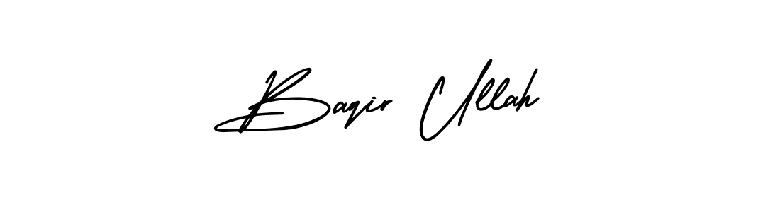 Also You can easily find your signature by using the search form. We will create Baqir Ullah name handwritten signature images for you free of cost using AmerikaSignatureDemo-Regular sign style. Baqir Ullah signature style 3 images and pictures png