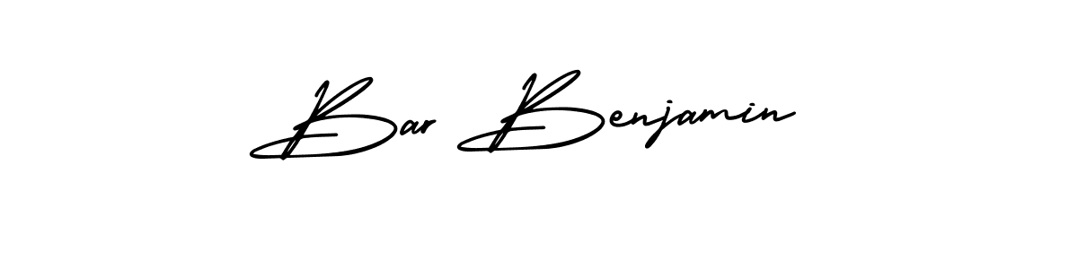 Design your own signature with our free online signature maker. With this signature software, you can create a handwritten (AmerikaSignatureDemo-Regular) signature for name Bar Benjamin. Bar Benjamin signature style 3 images and pictures png