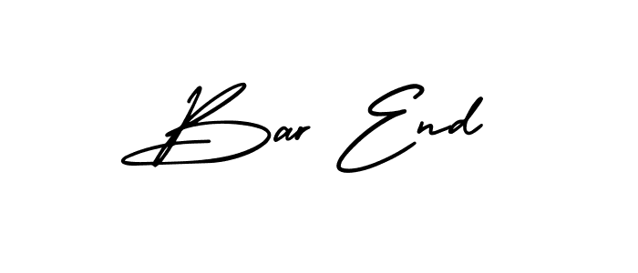How to make Bar End signature? AmerikaSignatureDemo-Regular is a professional autograph style. Create handwritten signature for Bar End name. Bar End signature style 3 images and pictures png