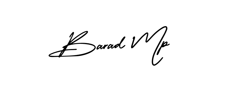 How to make Barad Mp name signature. Use AmerikaSignatureDemo-Regular style for creating short signs online. This is the latest handwritten sign. Barad Mp signature style 3 images and pictures png