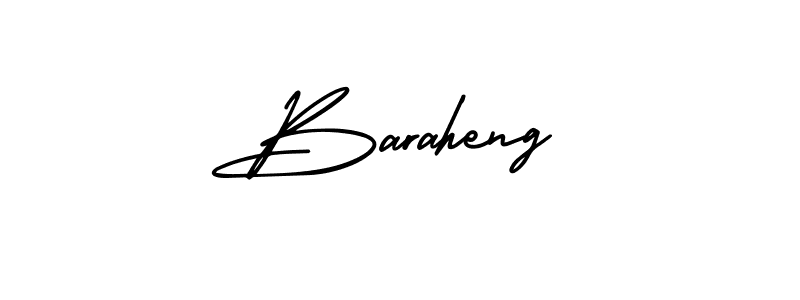 The best way (AmerikaSignatureDemo-Regular) to make a short signature is to pick only two or three words in your name. The name Baraheng include a total of six letters. For converting this name. Baraheng signature style 3 images and pictures png