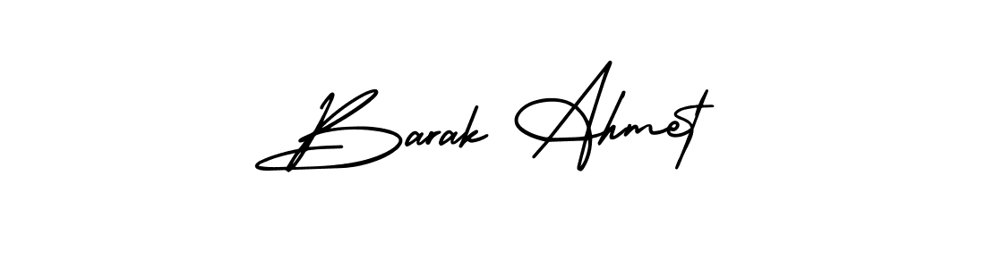 Use a signature maker to create a handwritten signature online. With this signature software, you can design (AmerikaSignatureDemo-Regular) your own signature for name Barak Ahmet. Barak Ahmet signature style 3 images and pictures png