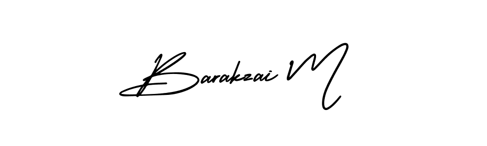 This is the best signature style for the Barakzai M name. Also you like these signature font (AmerikaSignatureDemo-Regular). Mix name signature. Barakzai M signature style 3 images and pictures png