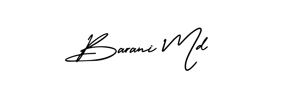 Use a signature maker to create a handwritten signature online. With this signature software, you can design (AmerikaSignatureDemo-Regular) your own signature for name Barani Md. Barani Md signature style 3 images and pictures png