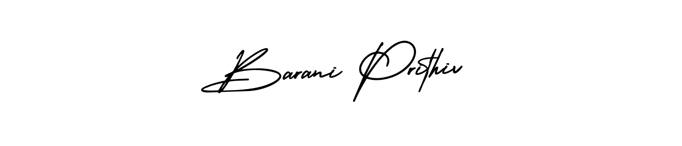 Design your own signature with our free online signature maker. With this signature software, you can create a handwritten (AmerikaSignatureDemo-Regular) signature for name Barani Prithiv. Barani Prithiv signature style 3 images and pictures png