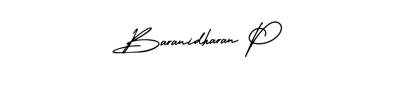 Create a beautiful signature design for name Baranidharan P. With this signature (AmerikaSignatureDemo-Regular) fonts, you can make a handwritten signature for free. Baranidharan P signature style 3 images and pictures png