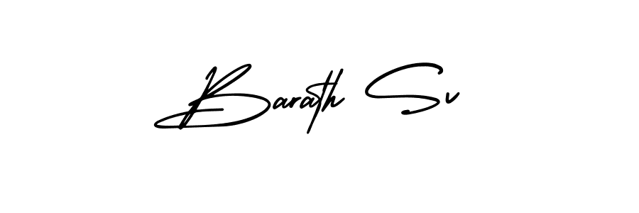 Use a signature maker to create a handwritten signature online. With this signature software, you can design (AmerikaSignatureDemo-Regular) your own signature for name Barath Sv. Barath Sv signature style 3 images and pictures png