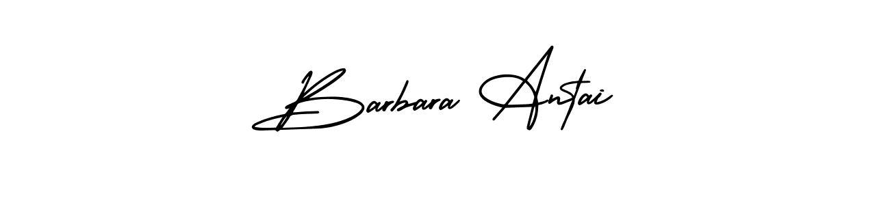 How to make Barbara Antai name signature. Use AmerikaSignatureDemo-Regular style for creating short signs online. This is the latest handwritten sign. Barbara Antai signature style 3 images and pictures png