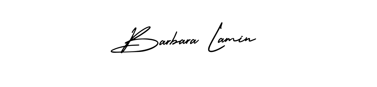 Design your own signature with our free online signature maker. With this signature software, you can create a handwritten (AmerikaSignatureDemo-Regular) signature for name Barbara Lamin. Barbara Lamin signature style 3 images and pictures png