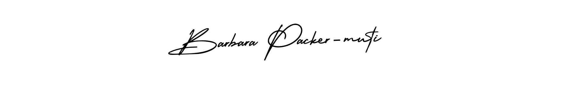 The best way (AmerikaSignatureDemo-Regular) to make a short signature is to pick only two or three words in your name. The name Barbara Packer-muti include a total of six letters. For converting this name. Barbara Packer-muti signature style 3 images and pictures png