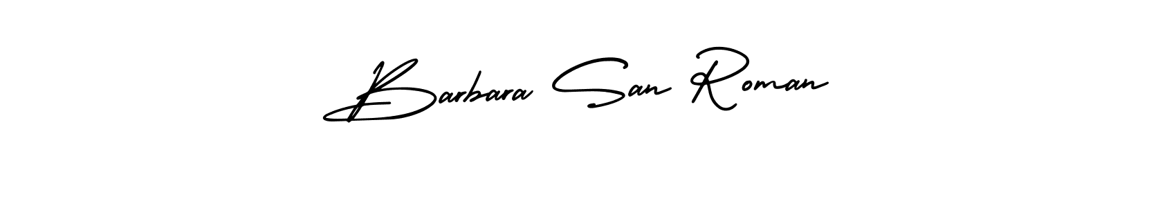 How to make Barbara San Roman signature? AmerikaSignatureDemo-Regular is a professional autograph style. Create handwritten signature for Barbara San Roman name. Barbara San Roman signature style 3 images and pictures png