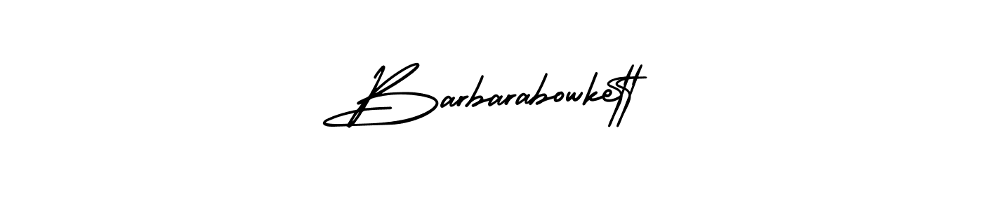 Use a signature maker to create a handwritten signature online. With this signature software, you can design (AmerikaSignatureDemo-Regular) your own signature for name Barbarabowkett. Barbarabowkett signature style 3 images and pictures png