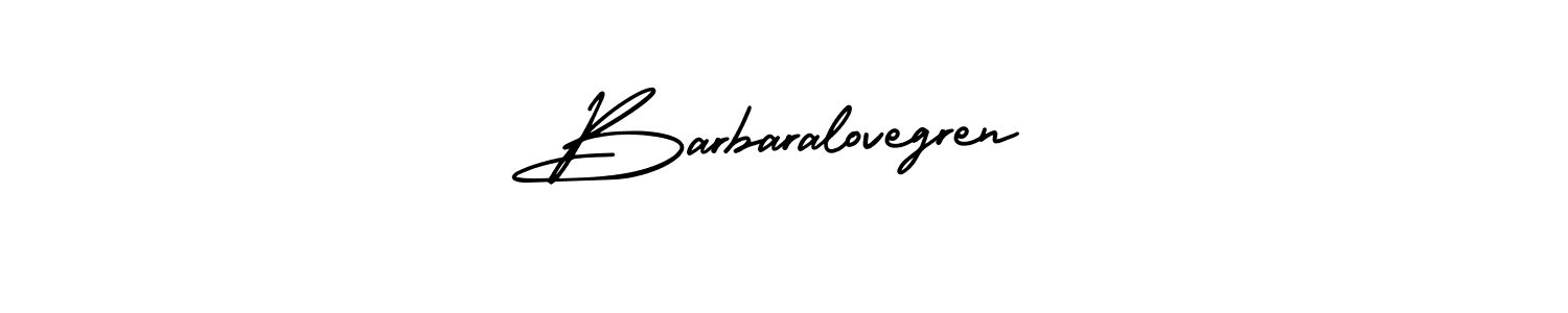 Barbaralovegren stylish signature style. Best Handwritten Sign (AmerikaSignatureDemo-Regular) for my name. Handwritten Signature Collection Ideas for my name Barbaralovegren. Barbaralovegren signature style 3 images and pictures png
