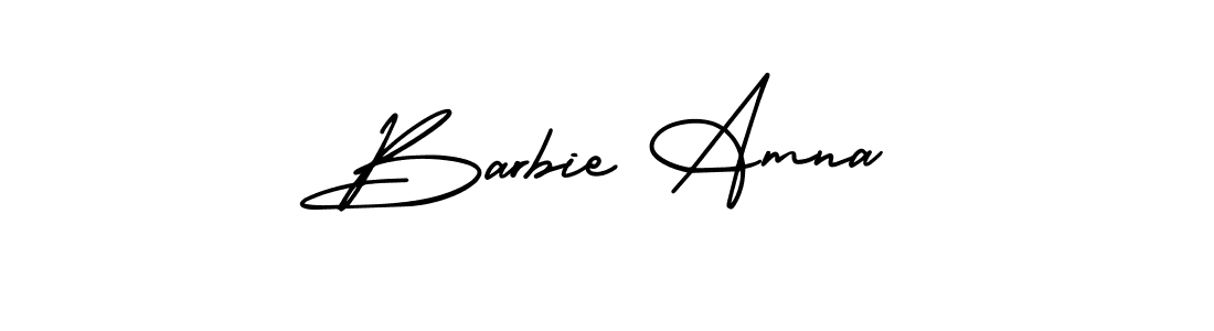 Make a beautiful signature design for name Barbie Amna. With this signature (AmerikaSignatureDemo-Regular) style, you can create a handwritten signature for free. Barbie Amna signature style 3 images and pictures png