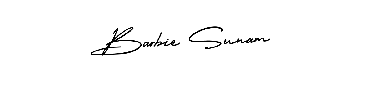 Design your own signature with our free online signature maker. With this signature software, you can create a handwritten (AmerikaSignatureDemo-Regular) signature for name Barbie Sunam. Barbie Sunam signature style 3 images and pictures png