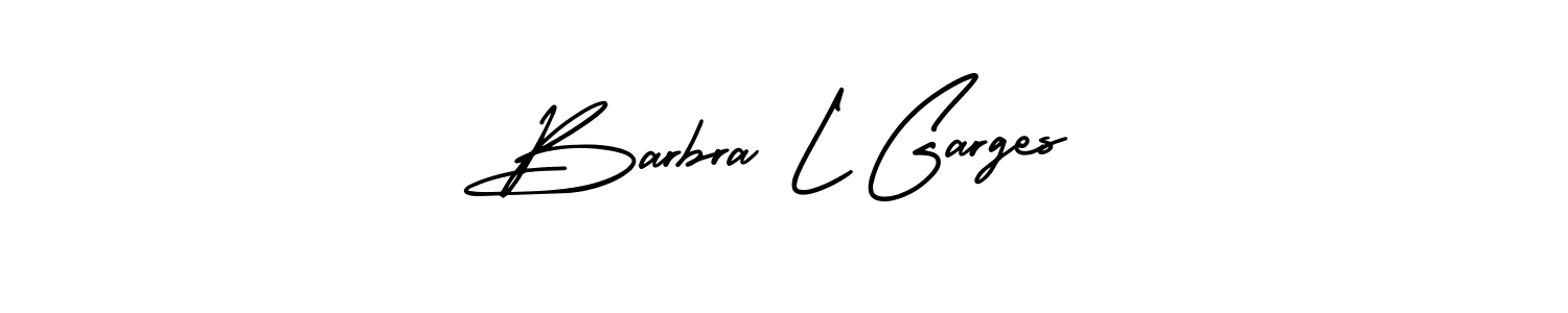 You can use this online signature creator to create a handwritten signature for the name Barbra L Garges. This is the best online autograph maker. Barbra L Garges signature style 3 images and pictures png