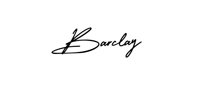 How to make Barclay name signature. Use AmerikaSignatureDemo-Regular style for creating short signs online. This is the latest handwritten sign. Barclay signature style 3 images and pictures png