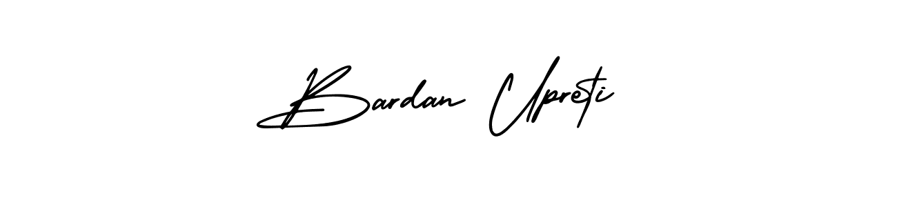 It looks lik you need a new signature style for name Bardan Upreti. Design unique handwritten (AmerikaSignatureDemo-Regular) signature with our free signature maker in just a few clicks. Bardan Upreti signature style 3 images and pictures png