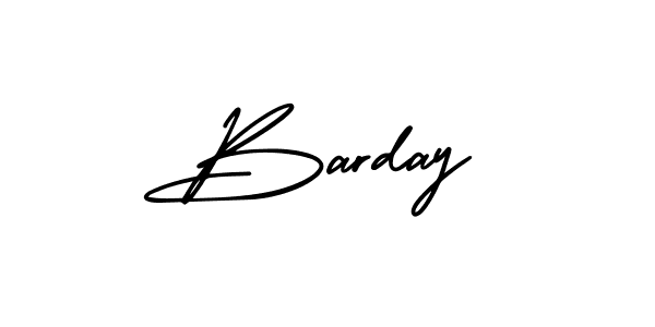 How to make Barday name signature. Use AmerikaSignatureDemo-Regular style for creating short signs online. This is the latest handwritten sign. Barday signature style 3 images and pictures png