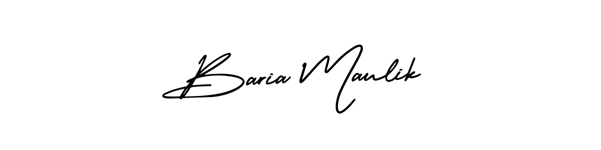 Design your own signature with our free online signature maker. With this signature software, you can create a handwritten (AmerikaSignatureDemo-Regular) signature for name Baria Maulik. Baria Maulik signature style 3 images and pictures png