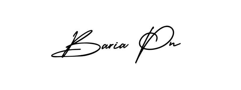 The best way (AmerikaSignatureDemo-Regular) to make a short signature is to pick only two or three words in your name. The name Baria Pn include a total of six letters. For converting this name. Baria Pn signature style 3 images and pictures png