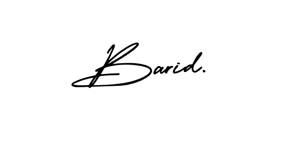 Design your own signature with our free online signature maker. With this signature software, you can create a handwritten (AmerikaSignatureDemo-Regular) signature for name Barid.. Barid. signature style 3 images and pictures png