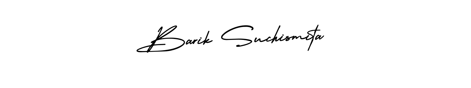 How to Draw Barik Suchismita signature style? AmerikaSignatureDemo-Regular is a latest design signature styles for name Barik Suchismita. Barik Suchismita signature style 3 images and pictures png