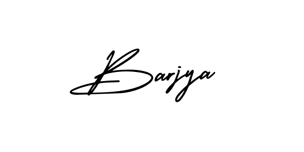 Also You can easily find your signature by using the search form. We will create Barjya name handwritten signature images for you free of cost using AmerikaSignatureDemo-Regular sign style. Barjya signature style 3 images and pictures png