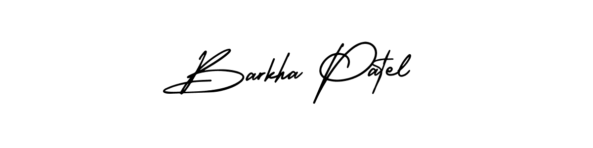 The best way (AmerikaSignatureDemo-Regular) to make a short signature is to pick only two or three words in your name. The name Barkha Patel include a total of six letters. For converting this name. Barkha Patel signature style 3 images and pictures png